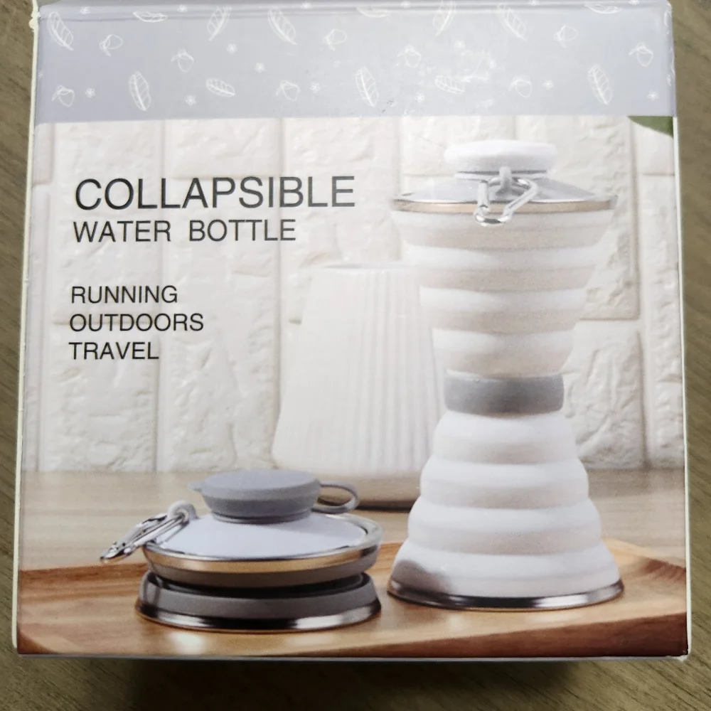 New in box Collapsible Water Bottle Cup Travel Mug Silicone